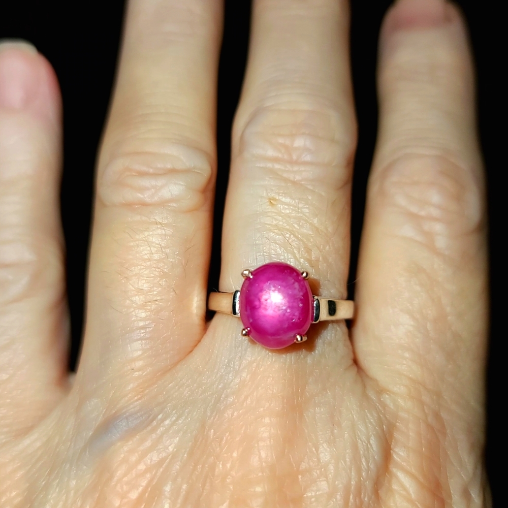 Pink Stone Solitaire Ring - Women's Fashion Ring